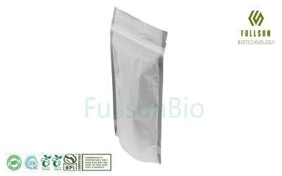 100% Fully Biodegradable Food Packaging Composite Handbag TUV DIN13432 Custom Printed Compostable Pet Snack Vacuum Zipper Freezer Plastic Bag