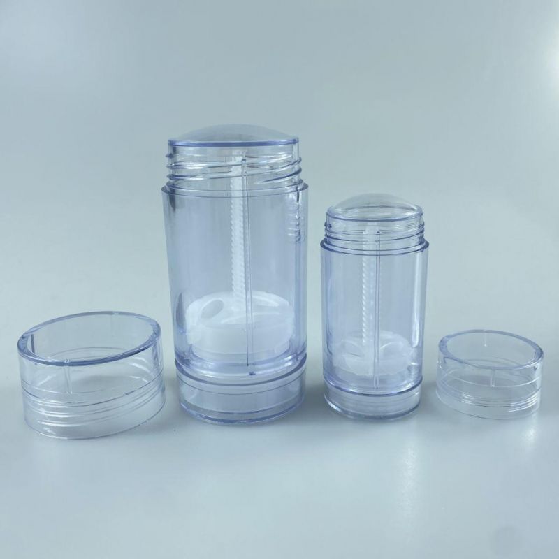 30g50g75g as Plastic Transparent Deodorant Bottle Straight Round Rotating Deodorant Bottle at The Bottom of The Bottle