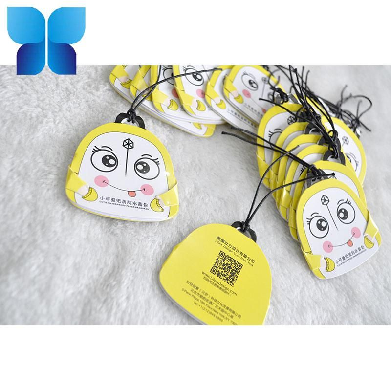 Wax String Folding Swing Tag for Children′s Schoolbag