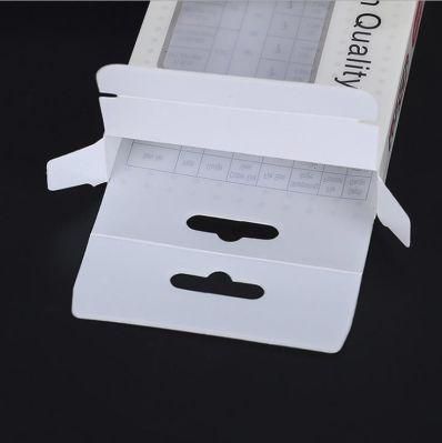 Clear PVC Window Cardboard Plastic Hooking Box with Hanging Tab