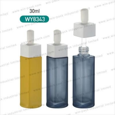 New Design 30ml Yellow Empty Square Glass Bottle for Essential Oil