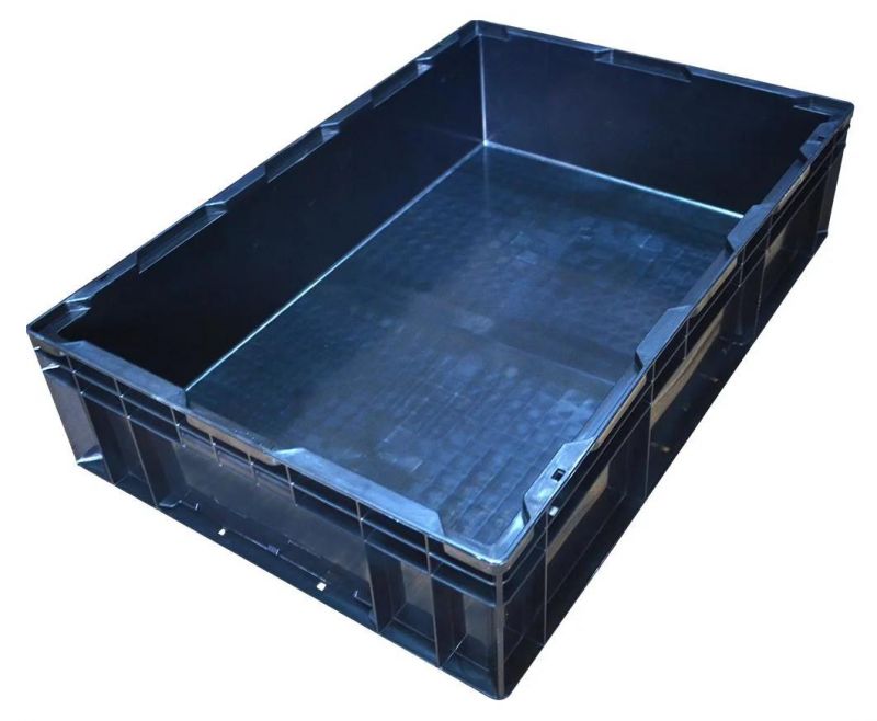 HP6b Plastic Turnover Logistics Container Box HP Standard Auto Parts Logistic Box Durable Opaque Plastic Storage Boxes