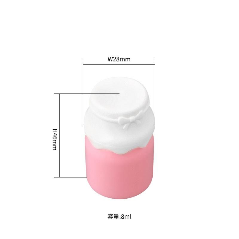 in Stock 8ml Pink Milk Shape Empty Lipgloss Liptint Bottle Packaging Plastic Lip Gloss Tubing with Applicator