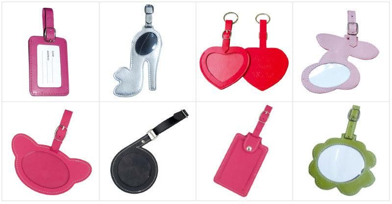 Wholesale Customized Logo Souvenir Heart Shaped Metal Luggage Tag Keychain