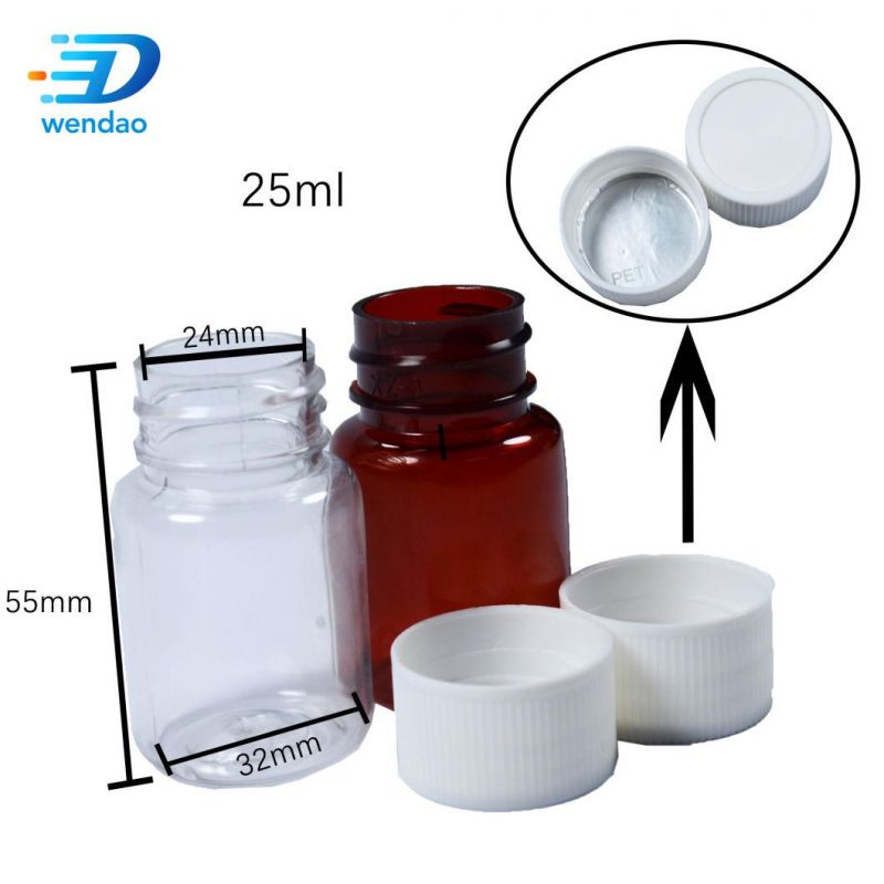 Pill Bottles Pill Bottle 100ml 100ml White Clear Plastic HDPE Pill Bottles