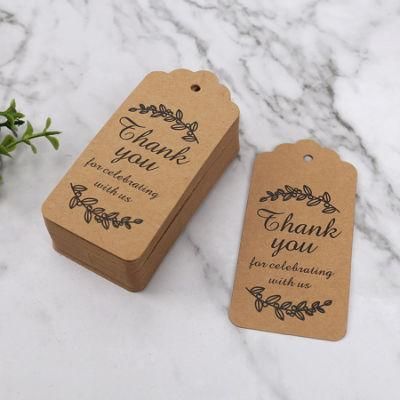 Eco Friendly Recycle Brown Kraft Paper Hang Tags for Clothing with Hemp String