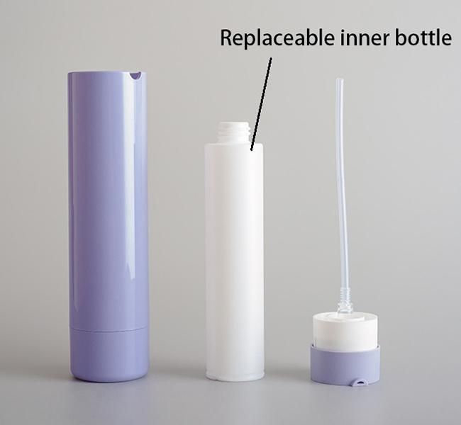 Chinese Manufacturer New Design 30ml 50ml 100ml Purple Refillable Twist up Skincare Container Plastic Lotion Pump Bottle
