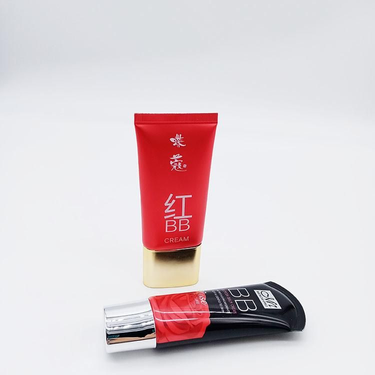 Sunscreen Packaging Tubes Cosmetic Flat Plastic Tube with Screw Cap