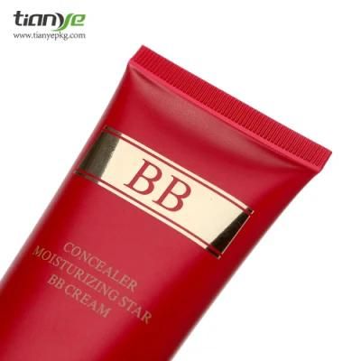 60g Matte Red Oval Cosmetic Plastic Tube Bb Cream/Sunscreen/Personal Care