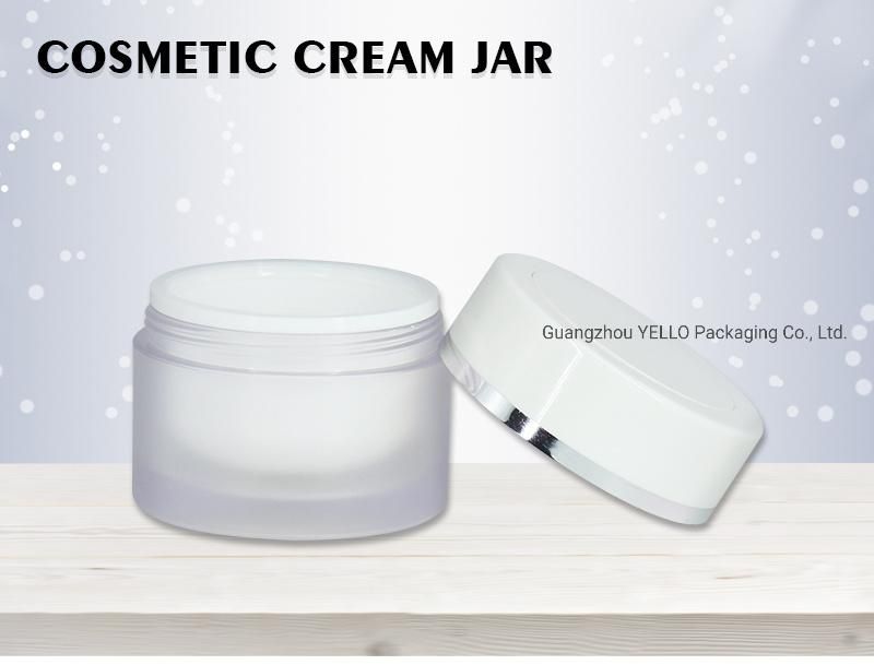 Customized Logo Luxury Cosmetic Containers 50g PS Plastic Cream Clear Matte Jar Manufacturer