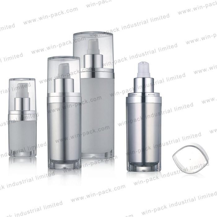 Winpack Eco Friendly Cosmetic Acrylic Lotion Bottle with Aluminum Collar