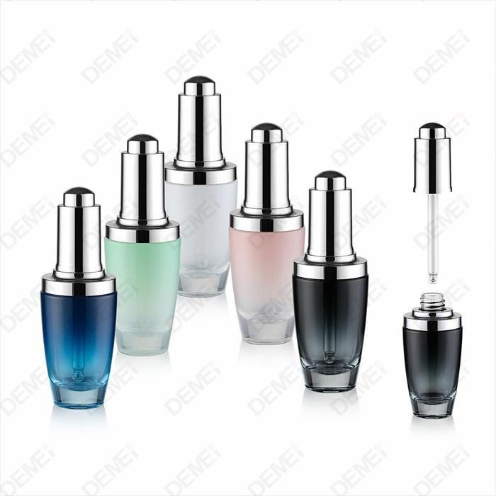 Winpack Cosmetic Custom Color Glass 15ml Dropper Bottle with UV Coating Caps