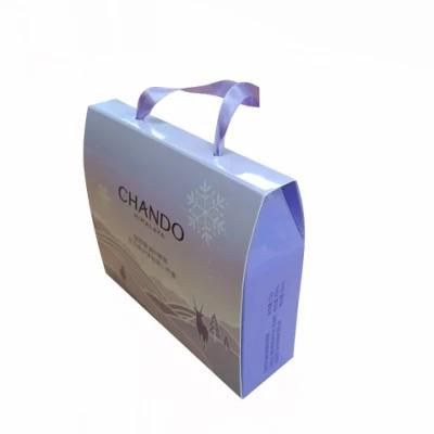 Customized Ribbon Hanger Glossy Lamination Cardboard Small Packaging Box