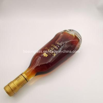 Hoson Hot Sale High temperature Gold Decaling Xo Vsop Brandy Glass Bottles 70cl 100cl