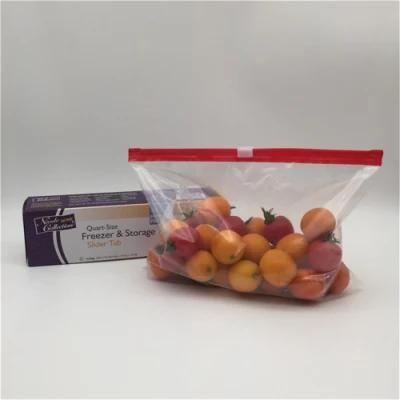 Customized Plastic Food Storage Zipper LDPE Slider Bag Reclosable Zip Lock Bags with Slider