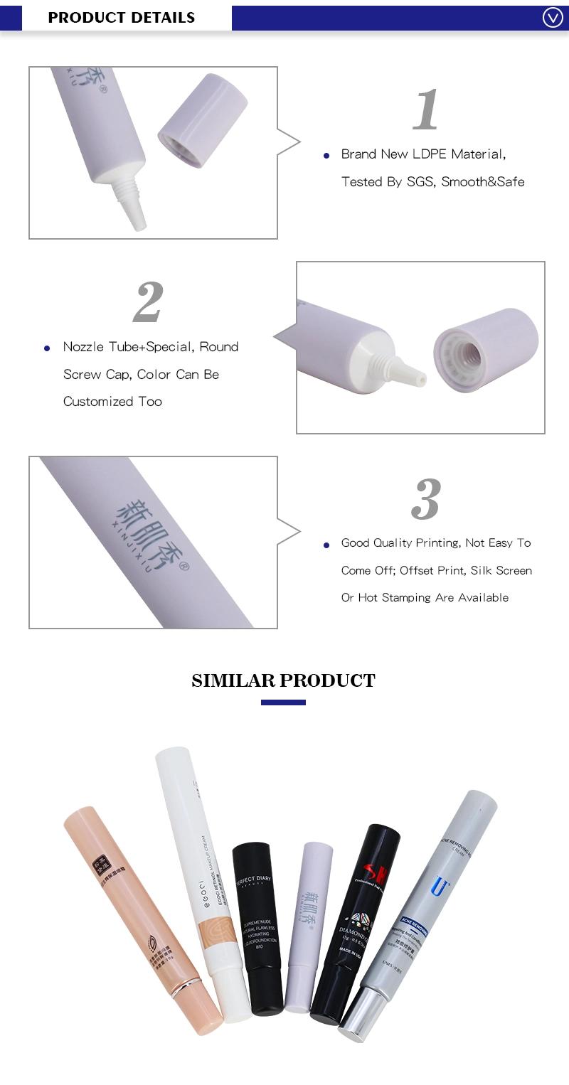 Customized 7g Cream Tube with Long Nozzle Ointment Packaging Tubes