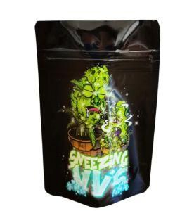 Custom Design Glossy Standing up Aluminum Foil Smell Proof Packaging Bag