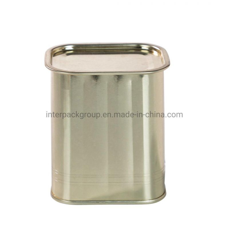 Wholesale 304#Food Empty Square Tin Box for Luncheon Meat Food Packaging