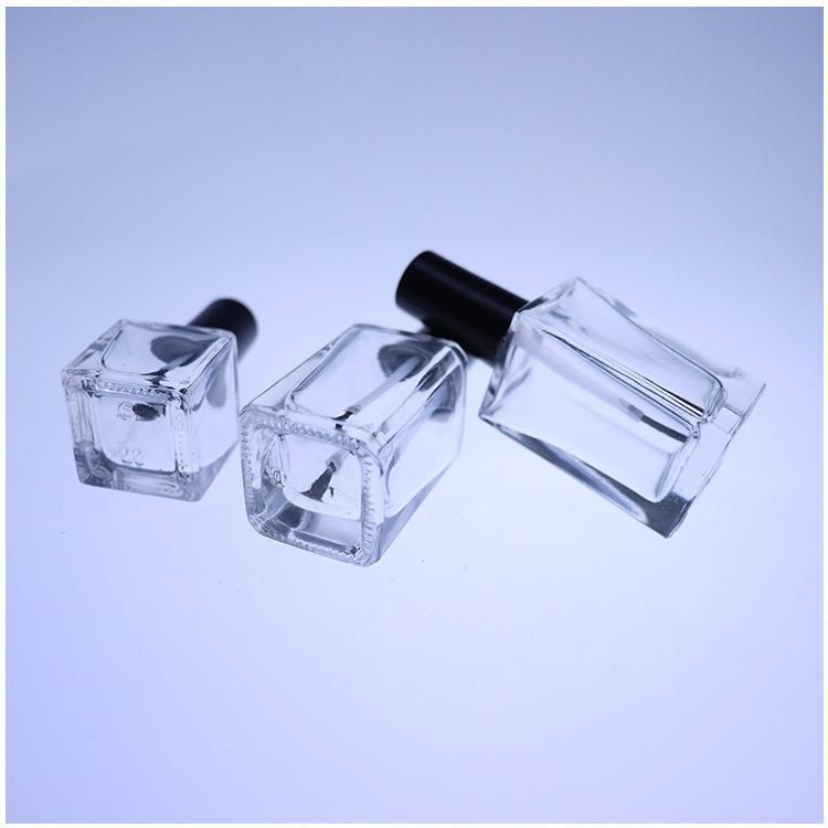 5ml/10ml/15ml Transparent Glass Nail Polish Bottle Empty with Lid Brush Cosmetic Containers Nail Glass Bottles with Brush