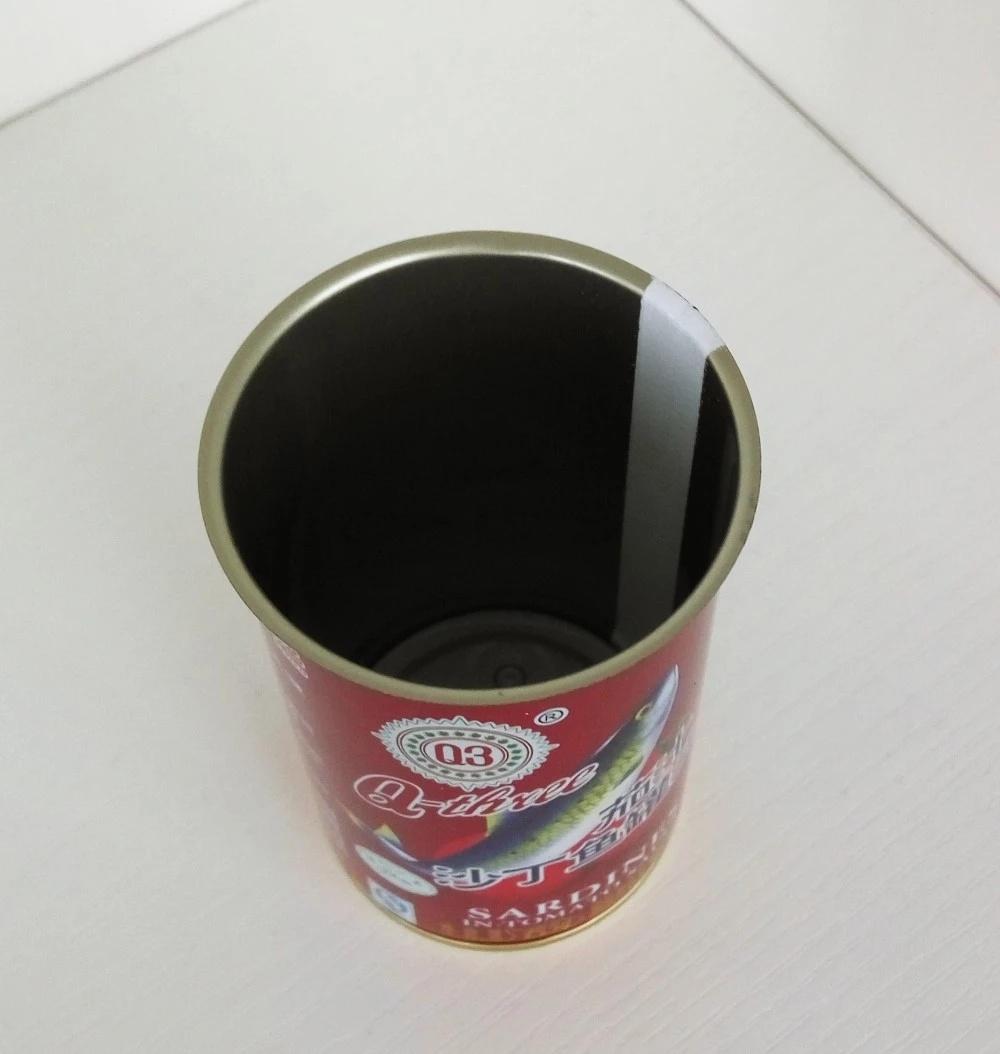 202X308 Printed Empty Tin Can for Sardine Fish Packaging Sale