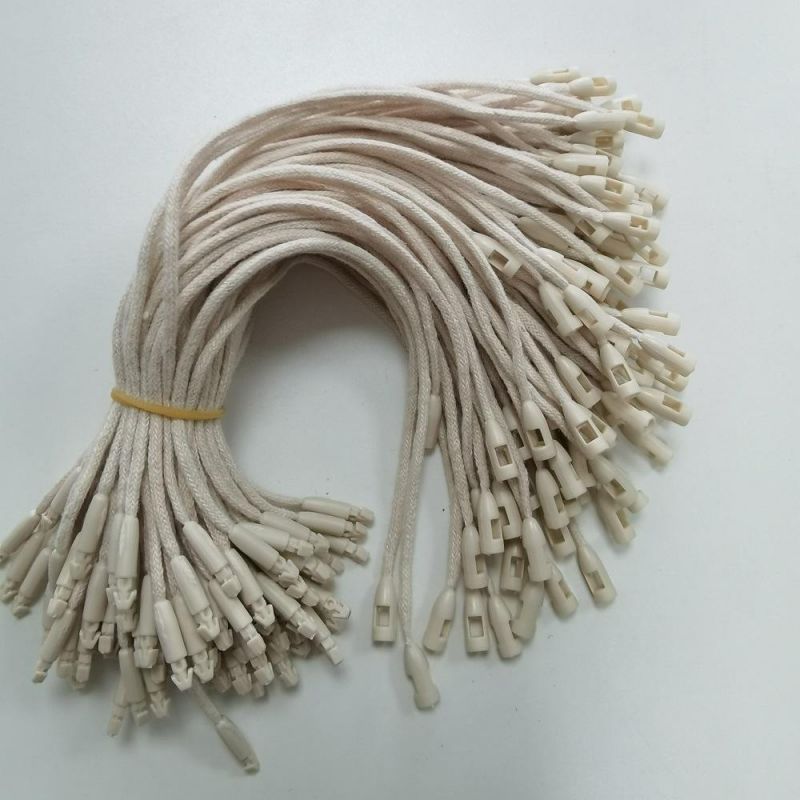 Wholesale Plastic Bullethead Seal Tag Cotton Hang Tag String for Clothing