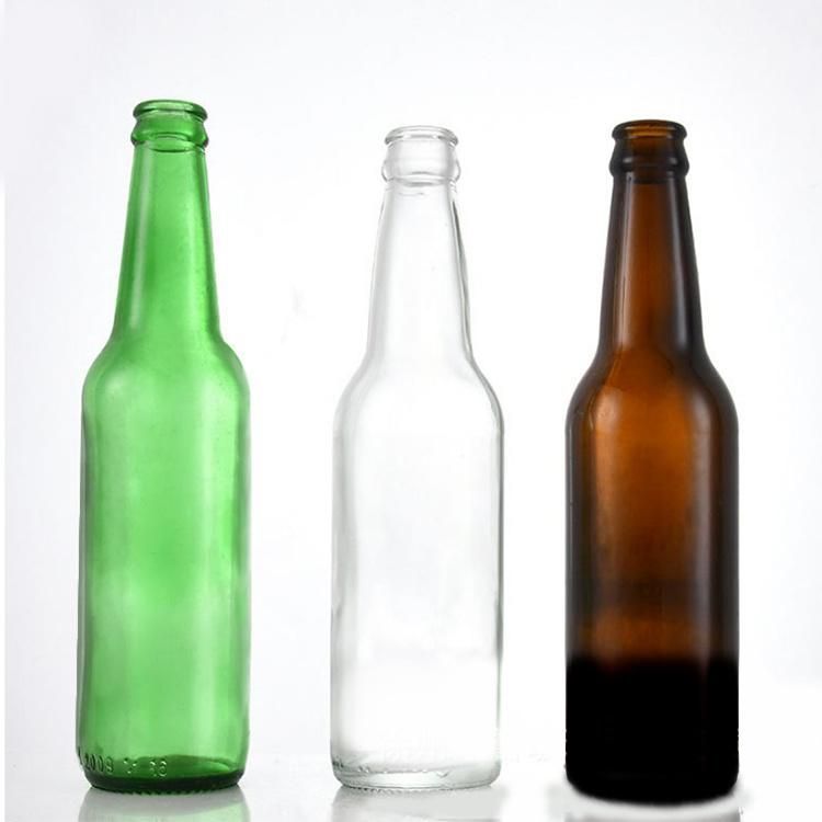 Empty Amber Glass Beer Bottles 330ml 500ml with Crown Lids