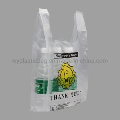 Food Grade HDPE/LDPE Printed Bags, Wholsale Plastic T-Shirt Bags, Popular Eco-Friendly Plastic Packaging Bags