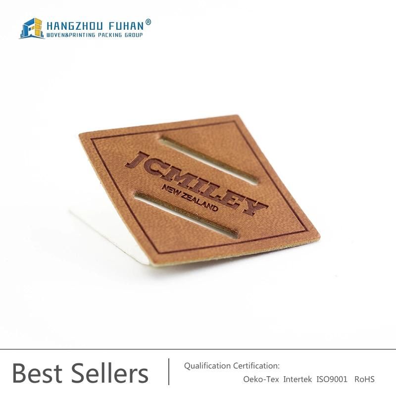 Customized Square Thin Cutout Leather Label