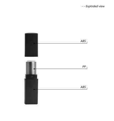 3.5g Black Square Lip Gloss Cosmetic Empty Lip Balm Container