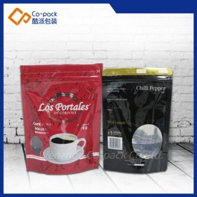 Whosale Plastic Packaging Coffee Resealable Ziplock Bag