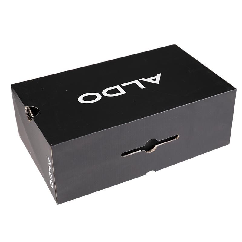 Custom Cheap Shoes Black Packaging Corrugated Box Paper Folding Box