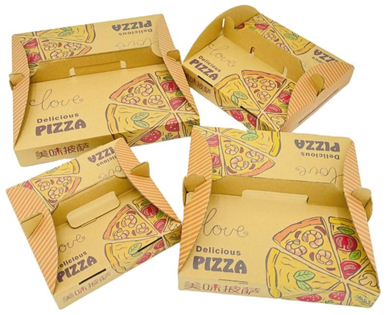 10X10X2.5 Inch Kraft Square Bakery Packaging Pizza Boxes for Cookies / Cake / Cheesecake / Chocolate Covered Strawberries / Dessert Macaroon Bulk Paper Cardboad