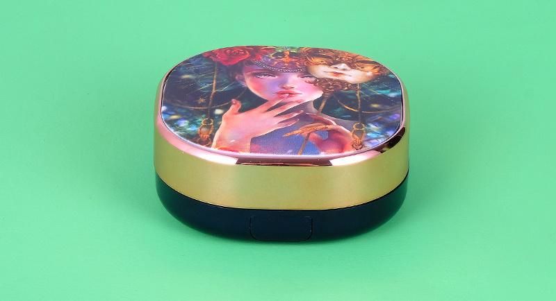 Popular Unique Stylish 3D Painting Cosmetic Case Air Cushion Case Bb Cream Case Compact Powder Case for Makeup Case