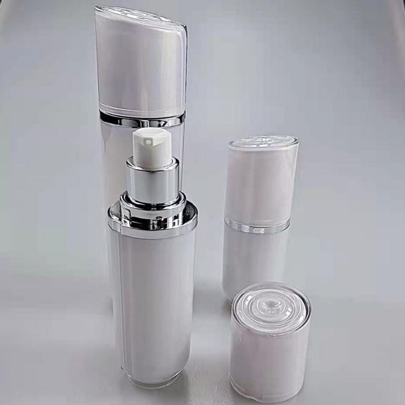 30ml 50ml 100ml Round White Acrylic Emulsion Bottle Foundation Bottle Essence Bottle for Cream Serum