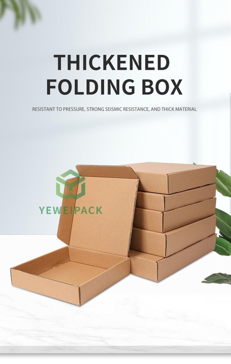 Brown Rectangular Folding Carton Die Cut Kraft Cardboard Box Packaging Corrugated Box