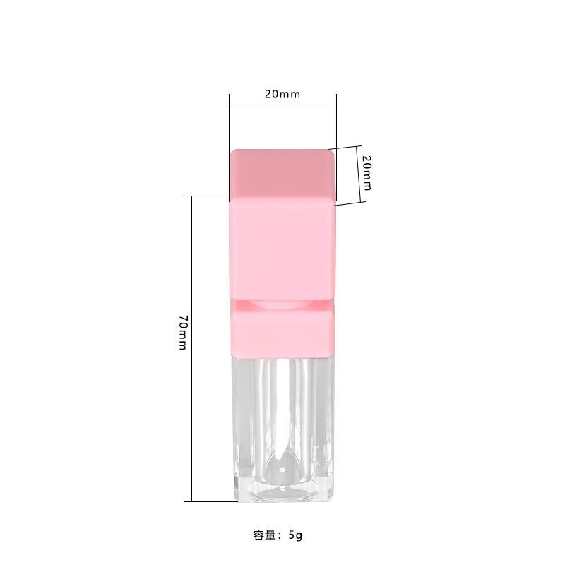 Manufacturer Elegant Pink Top Cap Lip Gloss Tube Lip Gloss Case Lip Gloss Container