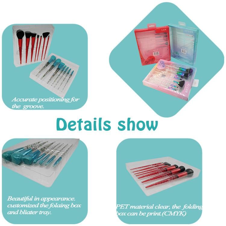 Customized Plastic Blister Tray Insert Packaging for Makeup Brush