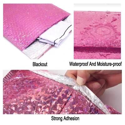 Cosmetic Poly Bag Pink Shipping Packaging Envelope Bag with Bubble Mailer