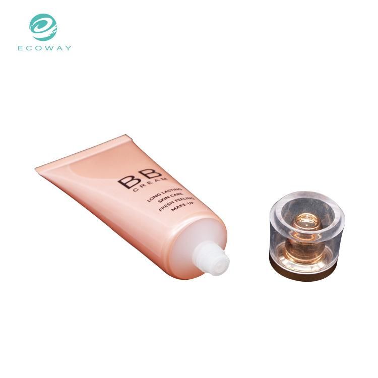 70g Hot Selling Wholesale Acrylic Electroplating Screw Cap Transparent Inner Plug Text Bronzing Silk Screen Cream Cosmetic Tube