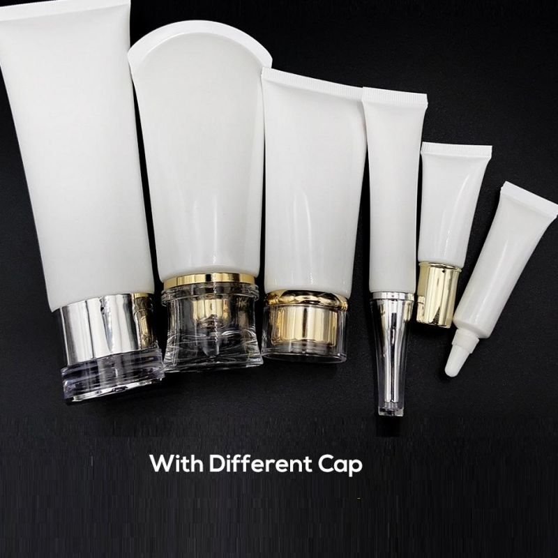 Empty Clear Black White Plastic Hand Cream Lotion Shampoo Facial Cleanser Squeeze Tube with Flip Lid Cosmetic Tube
