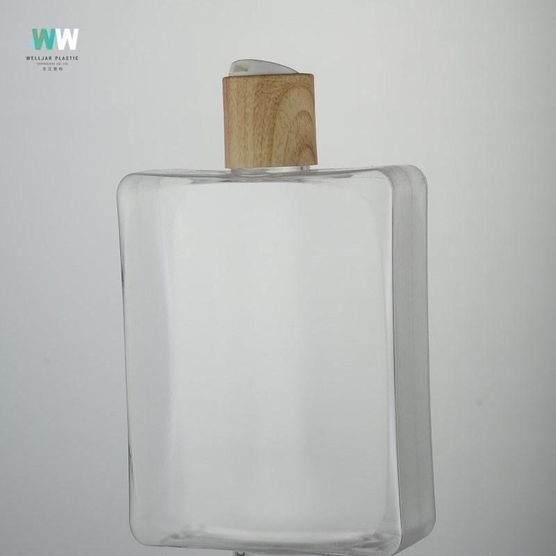 300ml Plastic Pet Square Bottle with Flip Cap