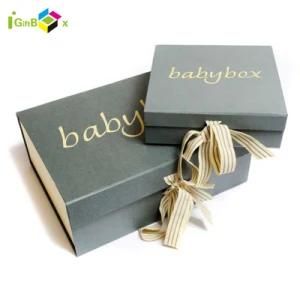 Ribbon Decorating New Born Clothes Set Packaging Box Baby Gift Box for Baby Shower