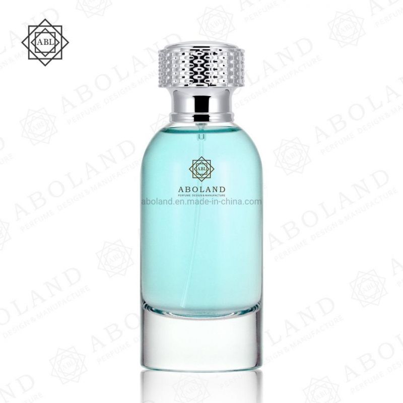 Round Transparent Cosmetic Bottle 100ml Empty Glass Perfume Bottle
