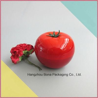 Round Peach Shape Cosmetic Cream Jar Luxury Colorful Fruit Shape Packaging