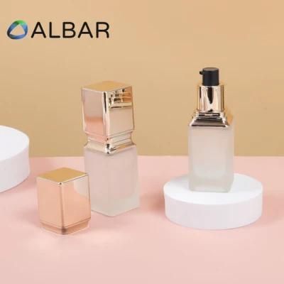 Thick Bottom Cosmetics Glass Bottles in High Purity Clear and Polish Frost