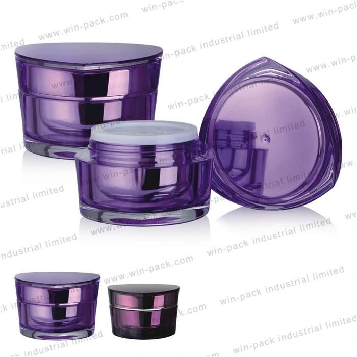 Factory Beauty Plastic Double Wall Acrylic Face Cream Jar 15g 30g 50g