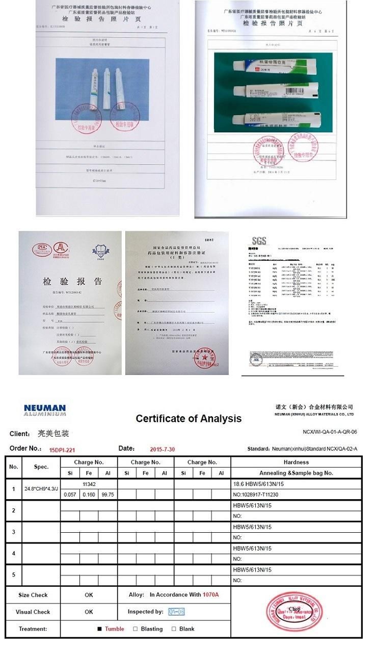 Chemical Products Adhesives Collapsible Aluminums Tube