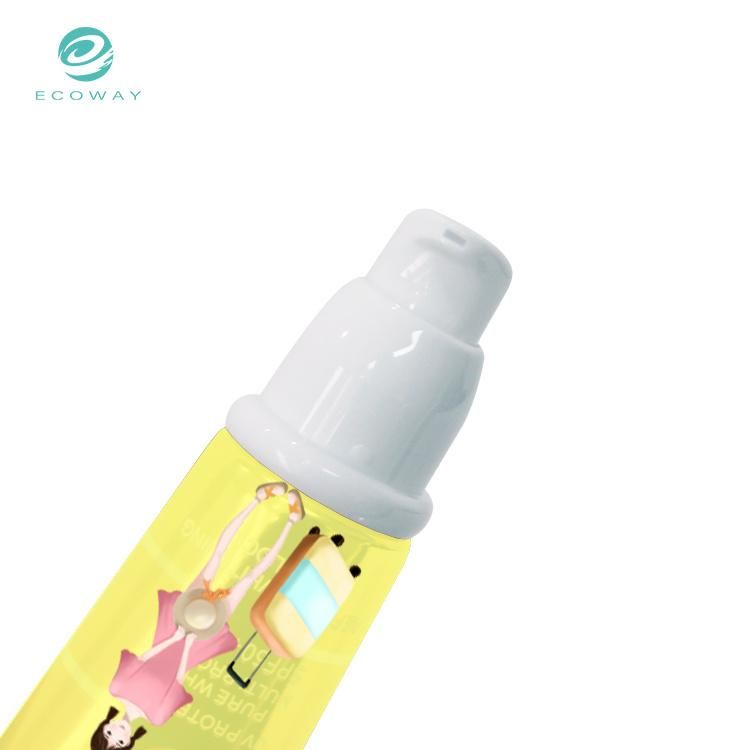 Eco Friendly Diameter 30cm Empty 50ml Soft Airless Pump Cosmetic Cream Packaging Round Tubes