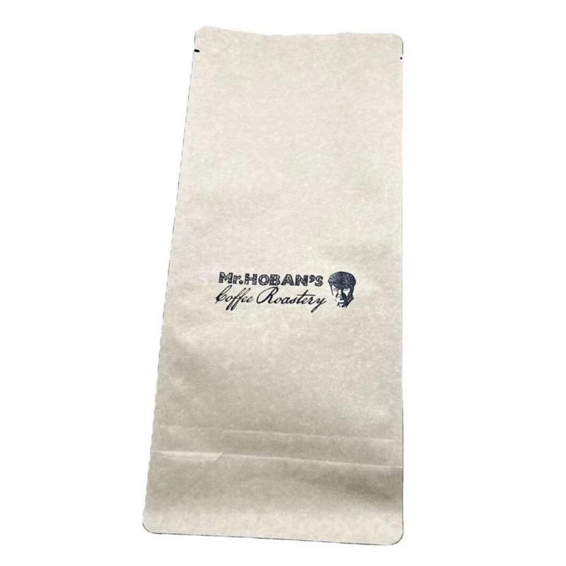 1lb 500g 16oz Matte Black Flat / Block Bottom Stand up Pouch Coffee Bag with Zipper & Valve