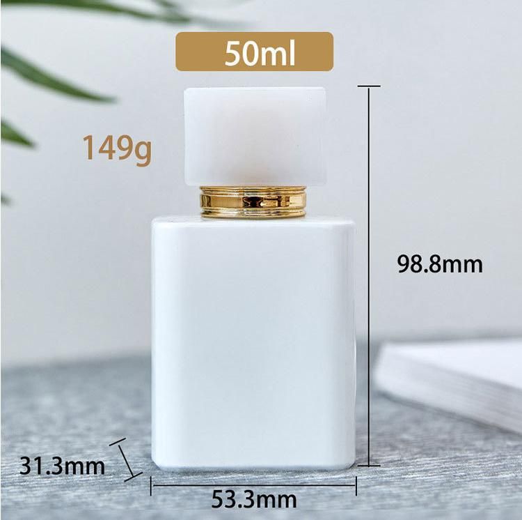 50ml Refillable Perfume Bottle Portable Square Empty Containers for Cosmetic Refillable Acrylic Atomizer Bottle